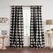 Threadmade Home Grainger Buffalo Check Blackout Window Curtain, Black - 52"W x 95"L